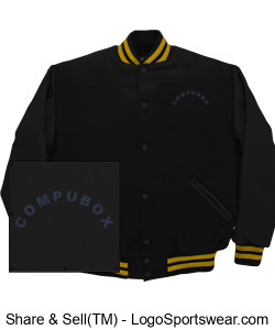 CompuBox Logo Game Sportswear Adult Varsity Wool Leather Jacket Design Zoom